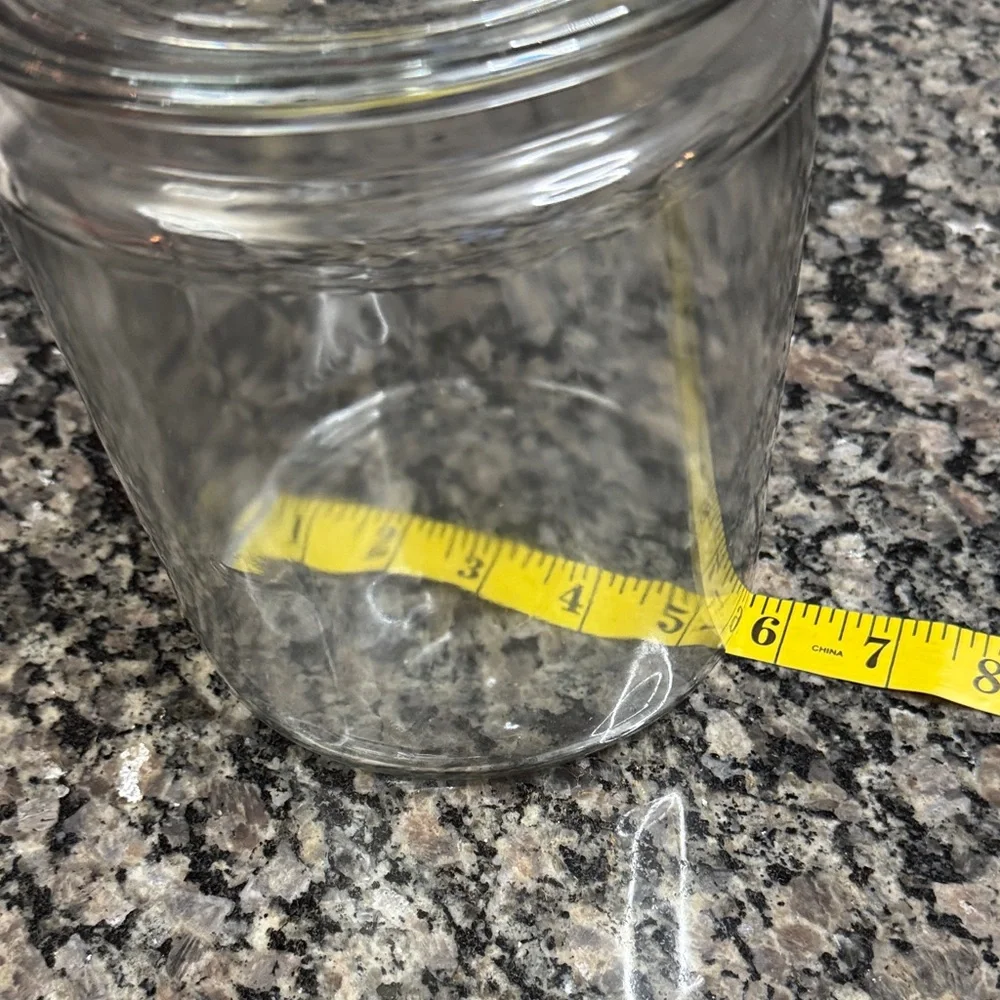 Clear Glass Storage Jar with Lid